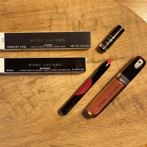 Set of Marc Jacobs liquid lip crayon & lacquer 👄